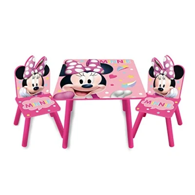 Afbeelding van Minnie Mouse Tafeltje met twee stoeltjes 8430957139782