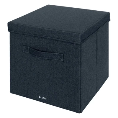 Image de Boîte en tissu gris foncé lot de 2 Leitz