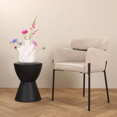 Afbeelding van Mira eetkamerstoel boucle zand