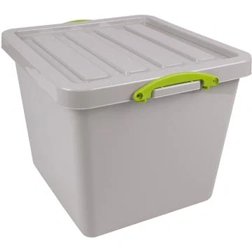 Afbeelding van Really Useful Box Recycled opbergdoos 60 l, nestbaar, grijs