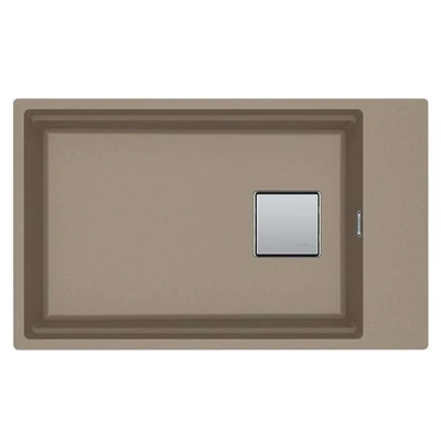 Afbeelding van Franke Kubus KNG 110.62 spoelbak 72x42 taupe graniet onderbouw met kraangatbank 125.0512.516