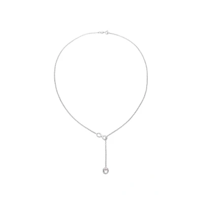 Afbeelding van Elli Y FORM Infinity Ketting, Dames, Maat: 45, Silber