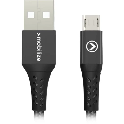 Afbeelding van Mobilize Strong Nylon Cable USB to Micro 20cm. 12W Black