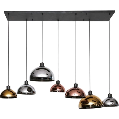 Afbeelding van AnLi Style Hanglamp 4+3 disk glass tricolore