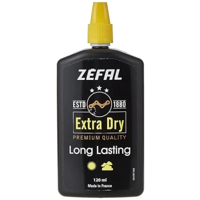 Afbeelding van ZEFAL Extra Dry Wax Smeermiddel voor fietsketting op wasbasis, optimale netheid van de transmissie, uniseks, volwassenen, zwart geel, 120 ml