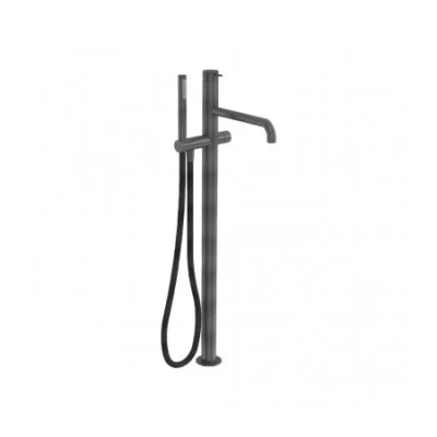 Afbeelding van Waterevolution Flow vrijstaande badkraan met handdouche gun metal T133GME