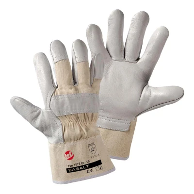 Afbeelding van L+D worky Basalt 1575 Runder nerfleer Werkhandschoen Maat (handschoen): 10, XL Cat II 1 paar