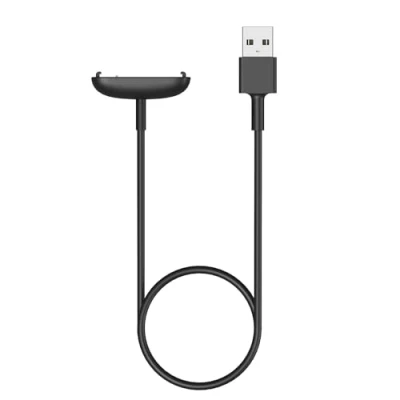 Afbeelding van MoKo 1 x oplaadkabel compatibel met Fitbit Inspire 3, magnetische vervangende oplader 100 cm USB kabel, zwart