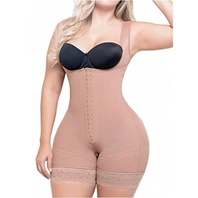 Afbeelding van Sonryse 211 Vormgevende Kleding voor Vrouwen Buikcontrole Colombiaanse Fajas Post Chirurgie Stadium 2 Faja Lipo Compressielijst 360 Colombianas, Beige