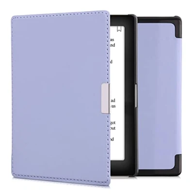 Afbeelding van kwmobile E reader hoesje geschikt voor Kobo Aura Edition 1 hoes flip case met magnetische sluiting Ereader cover in lavendel