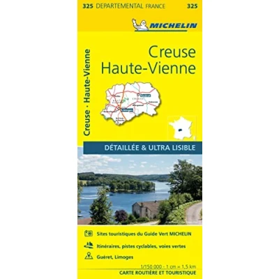 Afbeelding van Creuse / haute vienne 11325 carte &#039; local ( France ) michelin kaart