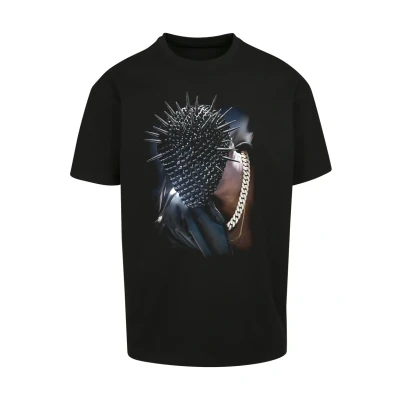 Afbeelding van Upscale by Mister TEE Thorned MASK Oversize Tshirt print, Heren, Maat: XXL, Black