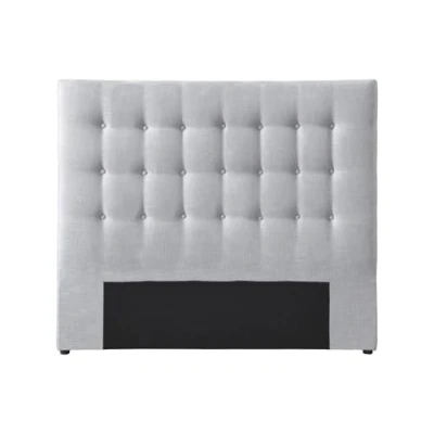 Afbeelding van Hoofdbord met capitonnage 160 cm Stof Lichtgrijs FRANCESCO L 164.5 x H 125 D 9.5