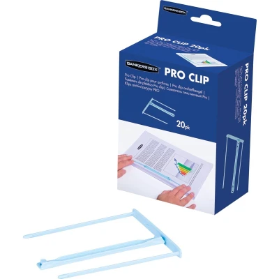 Afbeelding van Bankers Box archiefbinder Pro clip, doos van 20 stuks, licht blauw archiefbinders