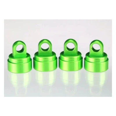 Afbeelding van Shock caps, aluminum (green anodized) (4) (fits all Ultra Sh