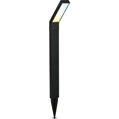 Afbeelding van BRILONER Solar padlamp Schemersensor IP44 CCT met grondspies 66 x 5 12,5 cm Zwart