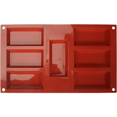 Afbeelding van Silikomart 20.054.00.0060 SF054 bakvorm financiële vorm 7 holtes siliconen terracotta