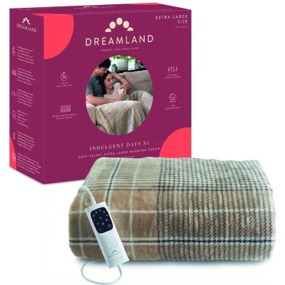 Afbeelding van Dreamland 26051 Zachte extra grote elektrische Plaid Burburry