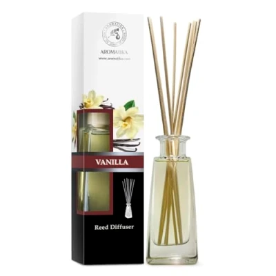 Afbeelding van Vanille Kamergeur 100 ml Kamergeurverspreider met Natuurlijke Essentiële Vanilleolie Rotanstokken Zonder Alcohol Beste Luchtverfrisser voor Thuis Kantoor Spa Aromatherapie