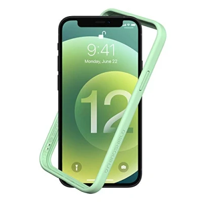 Afbeelding van RHINOSHIELD Bumper Case Compatible with [iPhone 12/12 Pro] CrashGuard NX Shock Absorbent Slim Design Protective Cover 3.5M / 11ft Drop Protection Mint Green