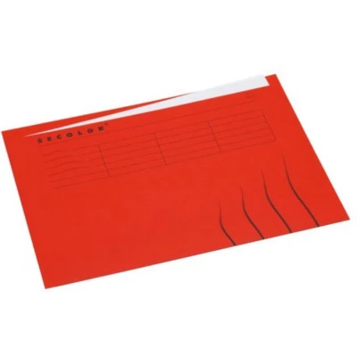 Afbeelding van Vouwmap Secolor A4 ongelijk 225gr rood Doos a 25 stuk stuks