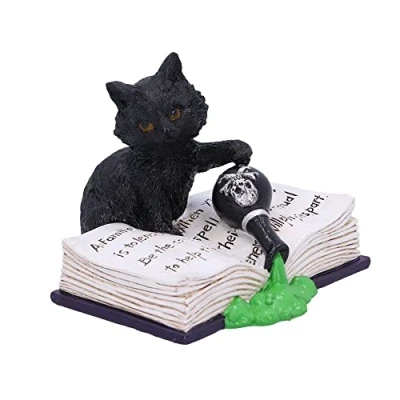 Afbeelding van Nemesis Now Mischievous Feline figuur kat, zwart, 10,5 cm