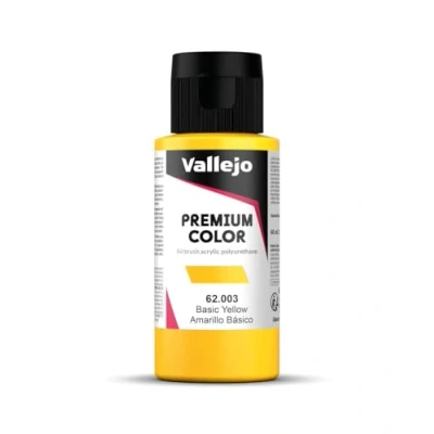Afbeelding van Vallejo Premium kleur, 60 ml, kleurkeuze Basic Yellow