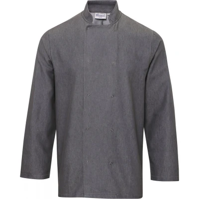 Afbeelding van Premier Denim chef&#039;s jacket PR660 Grey