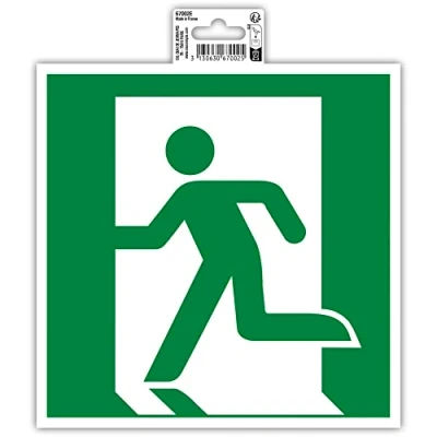 Image de Panneau adhésif évacuation gauche 20cm vert Exacompta