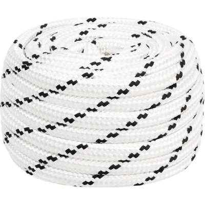 Afbeelding van Boottouw gevlochten 16 mmx50 m polyester wit