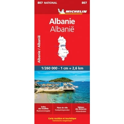 Afbeelding van Nationale kaarten Michelin Wegenkaart 807 Albanië