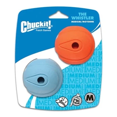 Afbeelding van Chuckit Whistler Balls Hondenspeelgoed Ø6 cm Blauw Oranje M