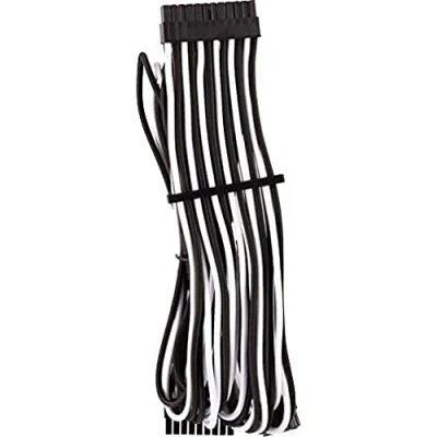 Afbeelding van Corsair Prem. Sleeved ATX 24 pin wh/bk Generation 4