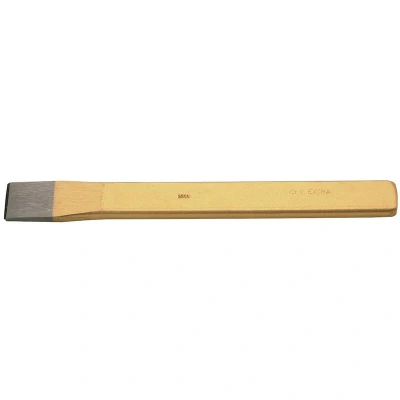 Afbeelding van BAHCO 3750 sleufbeitel met platte ovale schacht gelakte koperen afwerking 26 mm x 240