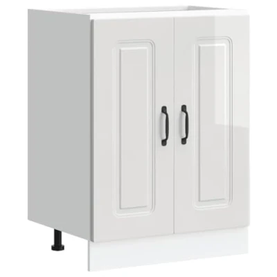 Afbeelding van vidaXL Spoelbakonderkast Kalmar 60x46x81,5cm bewerkt hout hoogglanswit