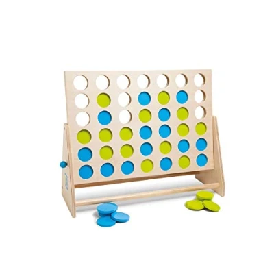 Image de BuitenSpeel GA279 Jeu Puissance Quatre Deluxe en bois Vert/bleu
