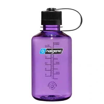Afbeelding van Nalgene Narrow Mouth Bottle drinkfles waterfles lekvrij 500ml BPA free SUSTAIN Purple w/Black Cap