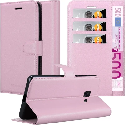 Afbeelding van Cadorabo Hoesje geschikt voor Samsung Galaxy A3 2017 in LOTUS ROZE Beschermhoes met magnetische sluiting, standfunctie en kaartvakje Book Case Cover Etui