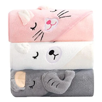 Afbeelding van Gusengo babybad met capuchon: babyhanddoek capuchon, extra zacht absorberend babybad, cadeau voor geboorte, babybadje, gepersonaliseerd