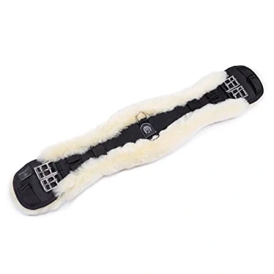 Afbeelding van Werner Christ Dressuursingel Anatomic met Bont Zwart 75cm