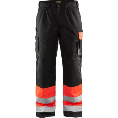Afbeelding van Blaklader Werkbroek High Vis 1584 1860 Rood/Zwart D120