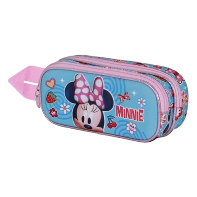 Afbeelding van Disney Minnie Mouse Bonheur 3D dubbel etui, blauw, 22 x 10 cm, één maat, One size, Dubbele etui