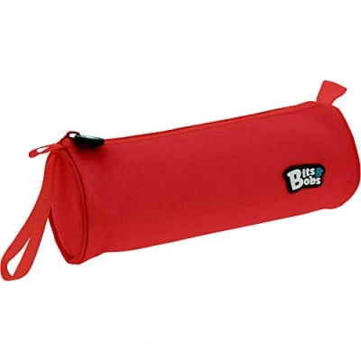Afbeelding van Grafoplás 37543751. Schooletui rond, rood, 23 x 8 cm. Bits &amp; Bobs