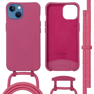 Afbeelding van imoshion Hoesje Geschikt voor iPhone 13 met koord Color Backcover afneembaar MagSafe rood