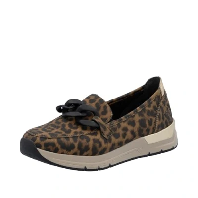 Afbeelding van Rieker 58944 MocassinDames, Luipaard effect