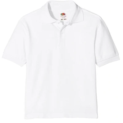 Afbeelding van Fruit of the Loom poloshirt voor jongens, Wit (Wit 000)