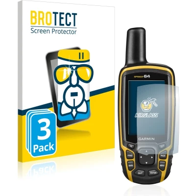 Afbeelding van BROTECT Screenprotector voor Garmin GPSMAP 64 Folie Beschermfolie Beschermglas transparant (3 Stuks)