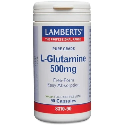 Afbeelding van Lamberts L Glutamine 500 mg 90 capsules
