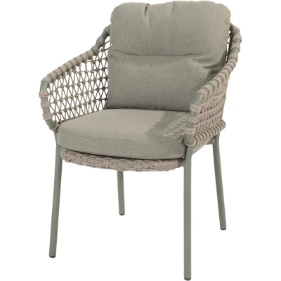 Afbeelding van 4 Seasons Outdoor Jura Dining Tuinstoel Latte Olive Groen Tuinstoelen