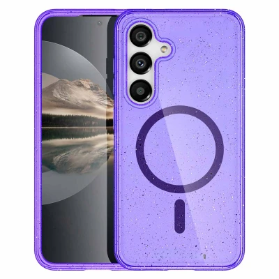 Afbeelding van imoshion Sparkle Backcover met MagSafe voor de Samsung Galaxy S25 Plus Paars